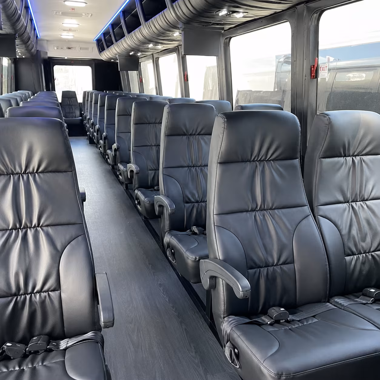 novi 25 passenger minibus interior