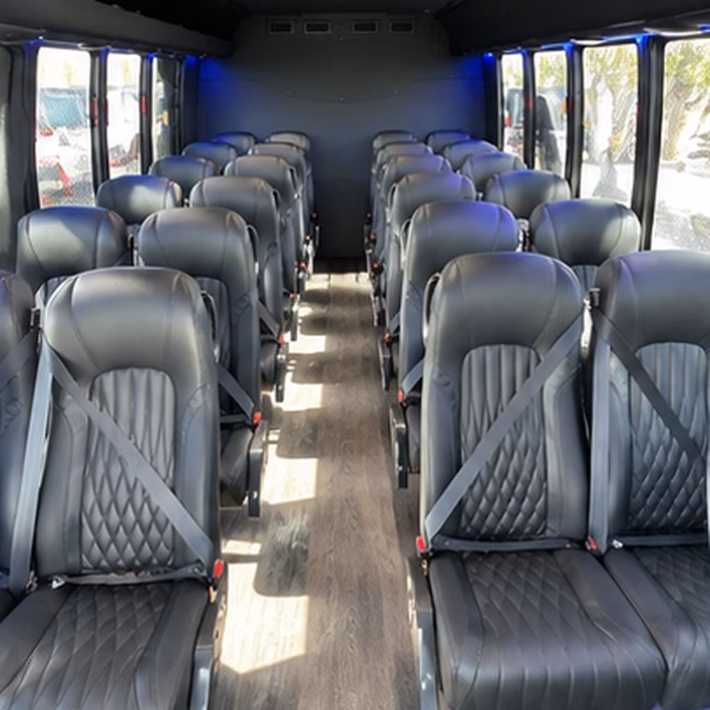 novi 30 passenger minibus interior