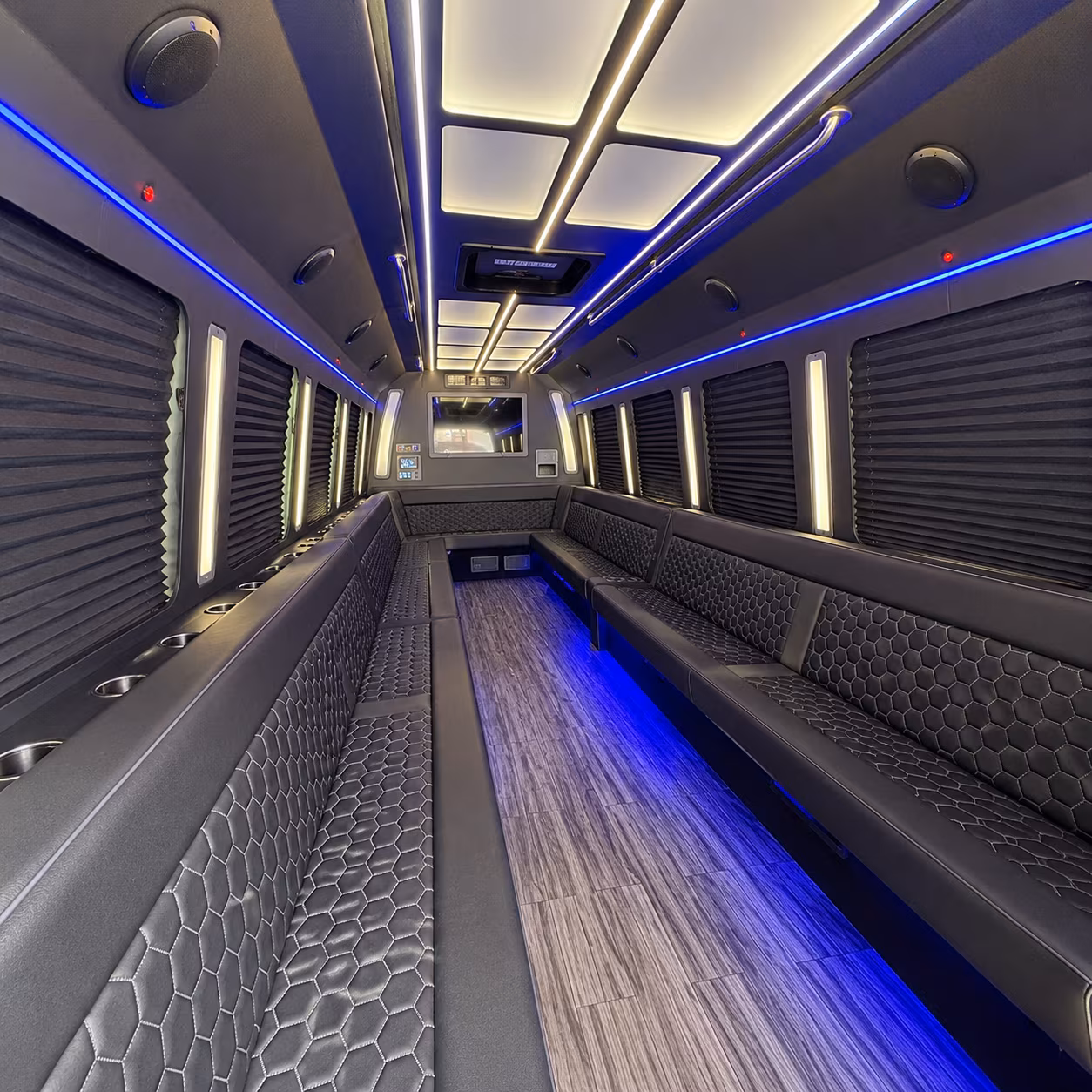 novi 30 passenger party bus interior