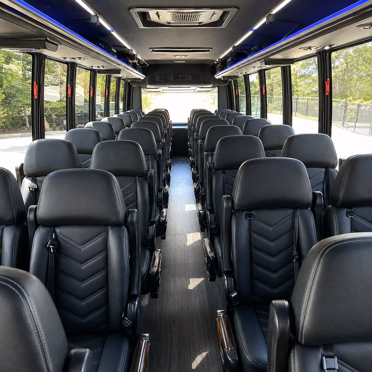 novi 35 passenger minibus interior